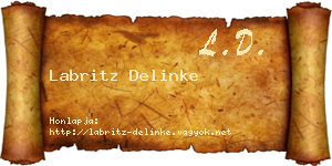 Labritz Delinke névjegykártya